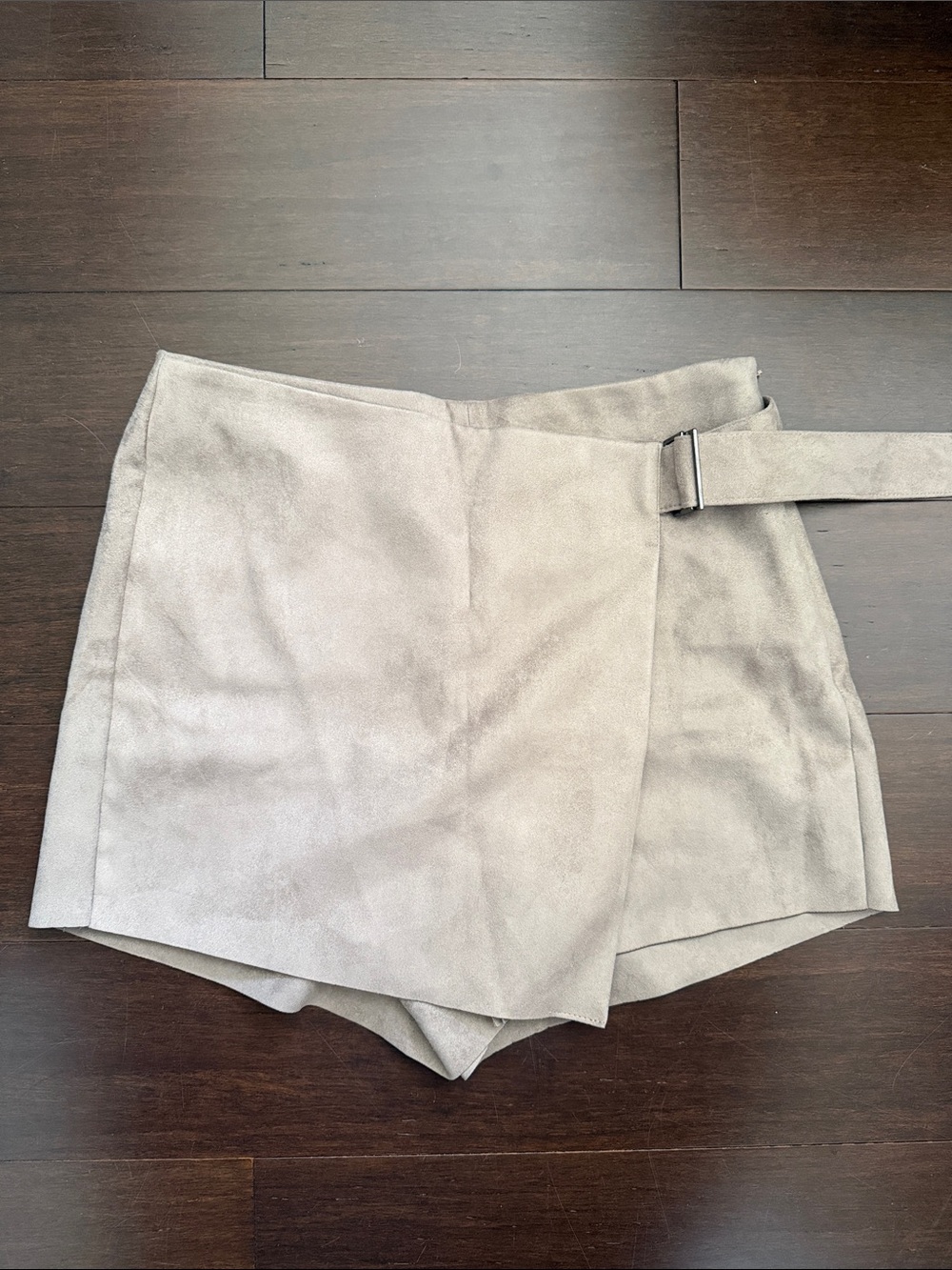 ZARA faux Suede Wrap-Style Women's skort